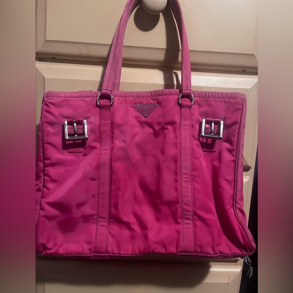 Prada Hot Pink Nylon Tessuto Tote Bag - large - Picture 4 of 14